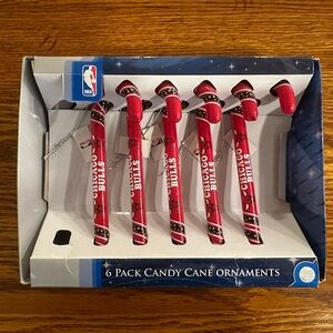 NEW Chicago Bullls NBA Candy Cane Ornaments 5 Pack